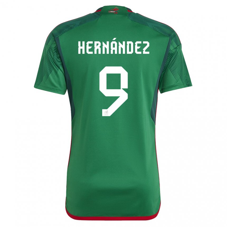 Niño Camiseta México Jesus Hernandez #9 Verde 1ª Equipación 22-24 La Camisa