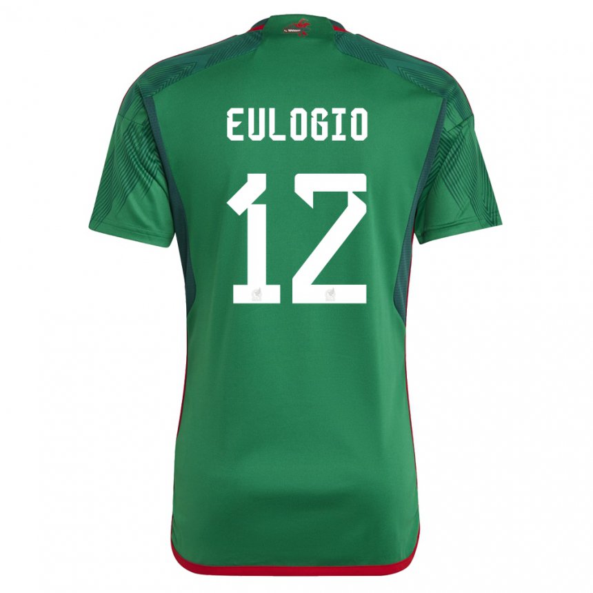 Niño Camiseta México Jose Eulogio #12 Verde 1ª Equipación 22-24 La Camisa