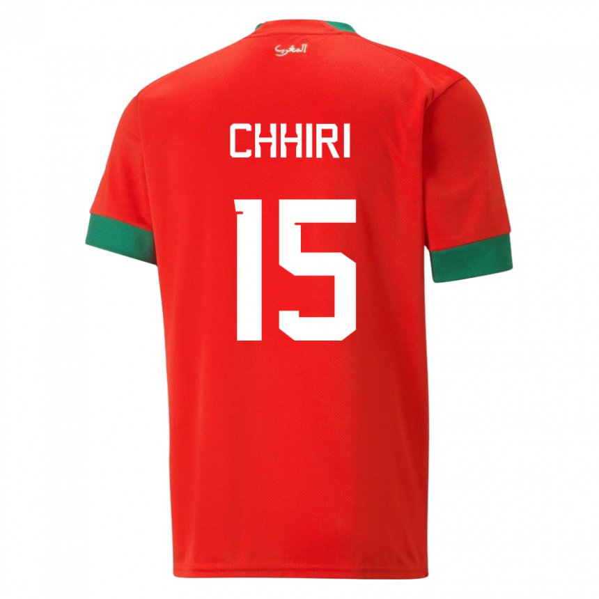 Niño Camiseta Marruecos Ghizlane Chhiri #15 Rojo 1ª Equipación 22-24 La Camisa