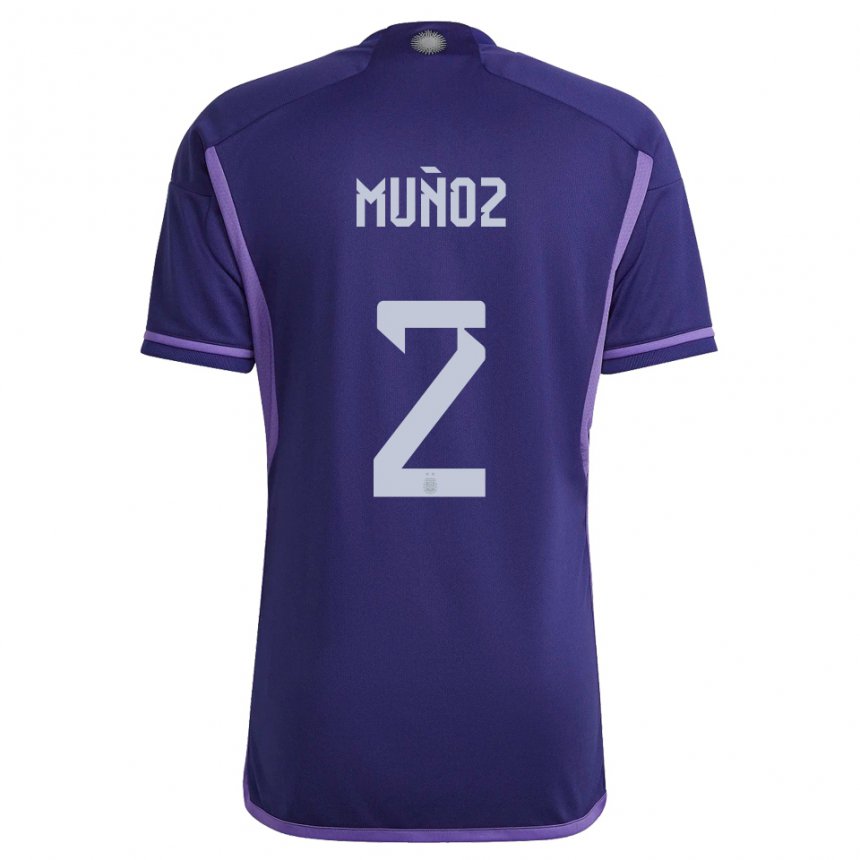Niño Camiseta Argentina Luana Munoz #2 Morado 2ª Equipación 22-24 La Camisa
