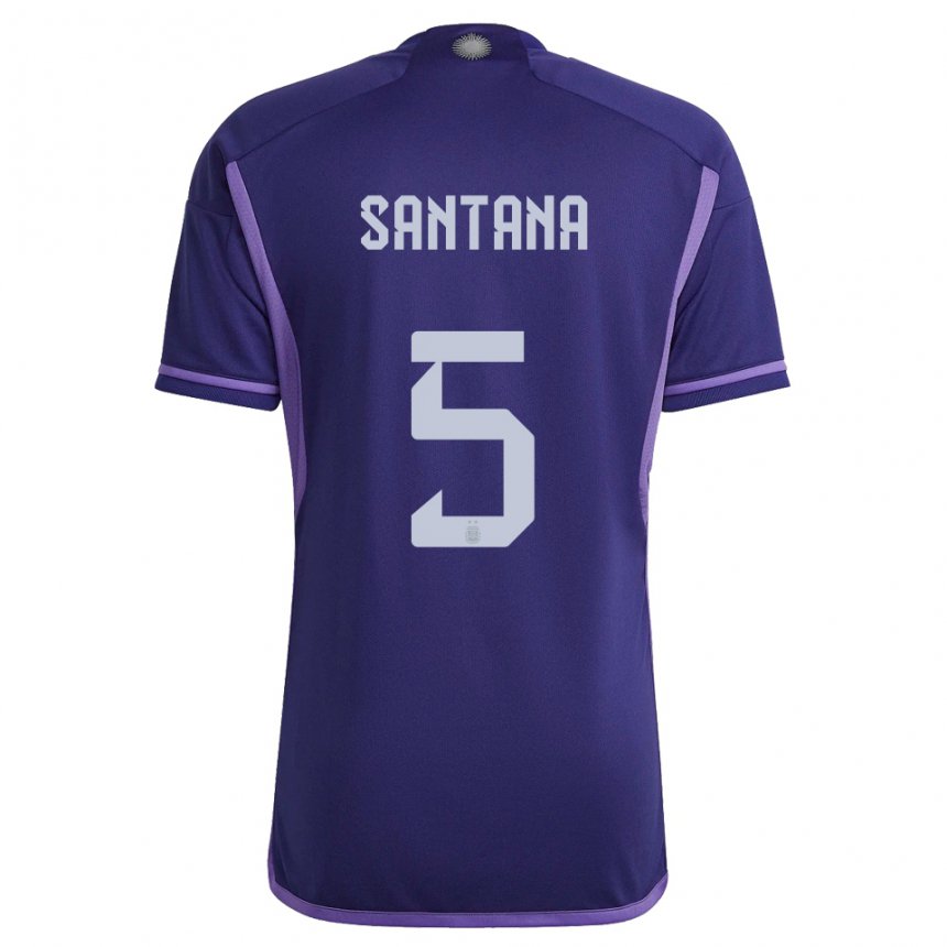 Niño Camiseta Argentina Vanesa Santana #5 Morado 2ª Equipación 22-24 La Camisa