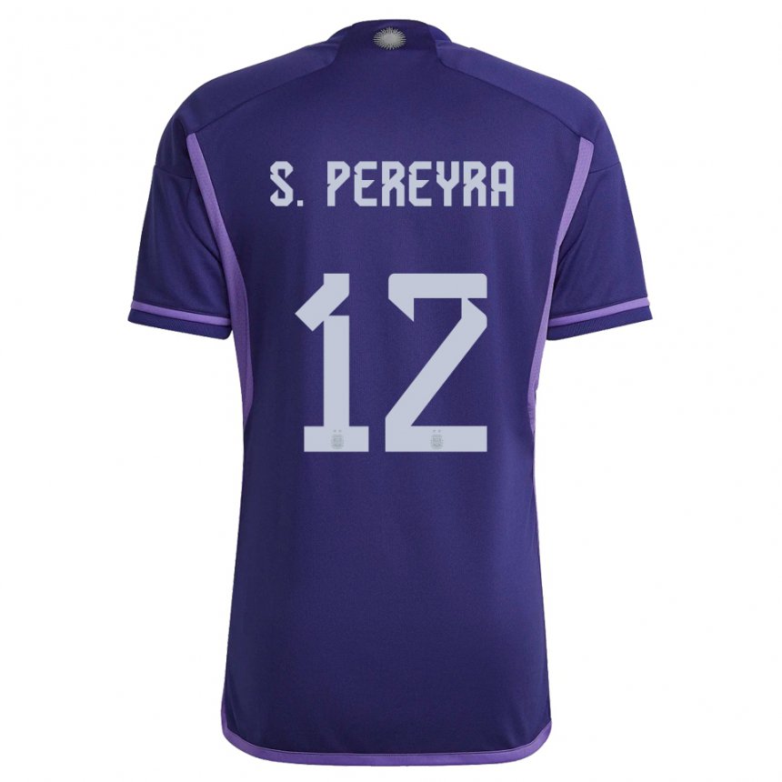 Niño Camiseta Argentina Solana Pereyra #12 Morado 2ª Equipación 22-24 La Camisa