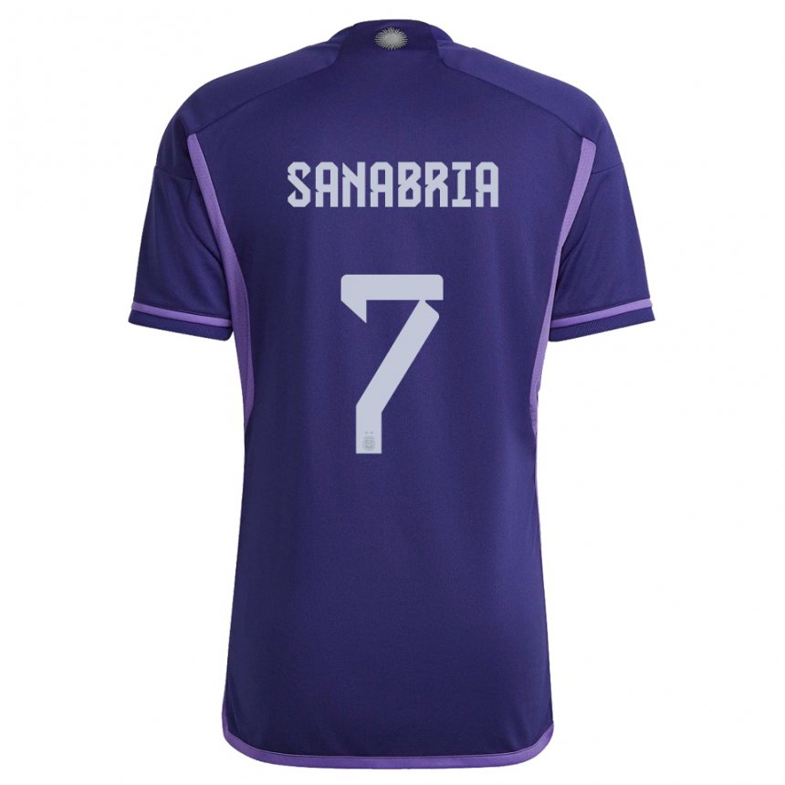 Niño Camiseta Argentina Mateo Sanabria #7 Morado 2ª Equipación 22-24 La Camisa