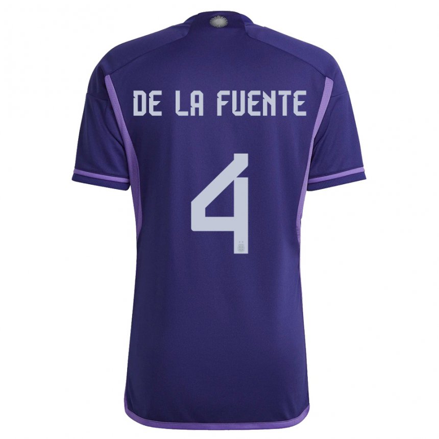 Niño Camiseta Argentina Hernan De La Fuente #4 Morado 2ª Equipación 22-24 La Camisa