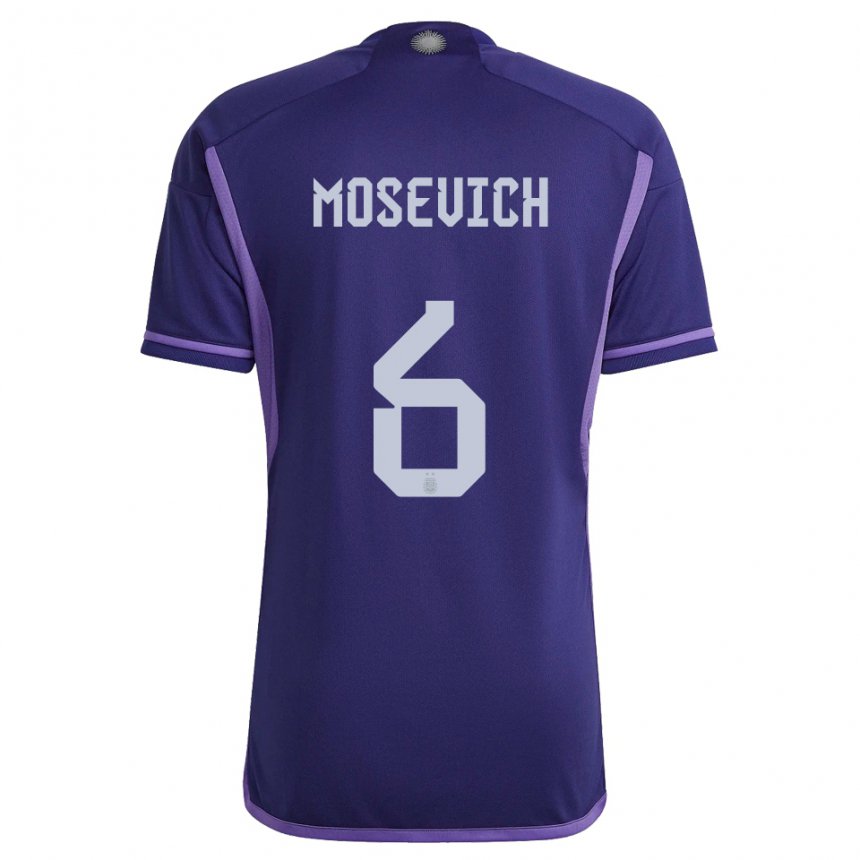 Niño Camiseta Argentina Leonel Mosevich #6 Morado 2ª Equipación 22-24 La Camisa