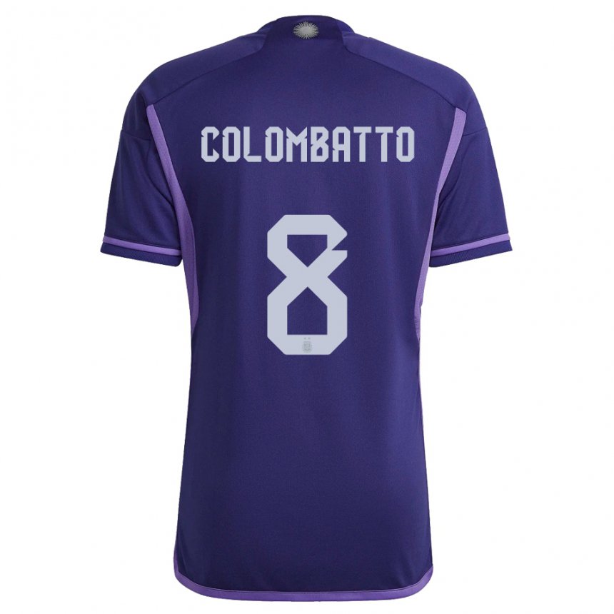 Niño Camiseta Argentina Santiago Colombatto #8 Morado 2ª Equipación 22-24 La Camisa