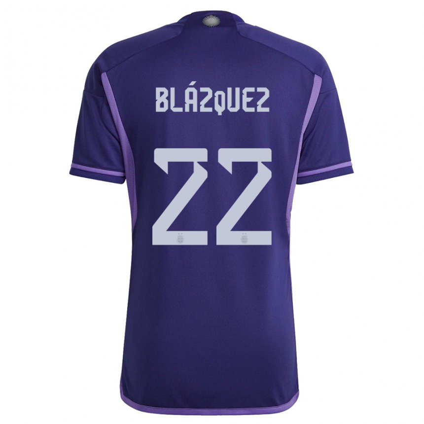 Niño Camiseta Argentina Joaquin Blazquez #22 Morado 2ª Equipación 22-24 La Camisa