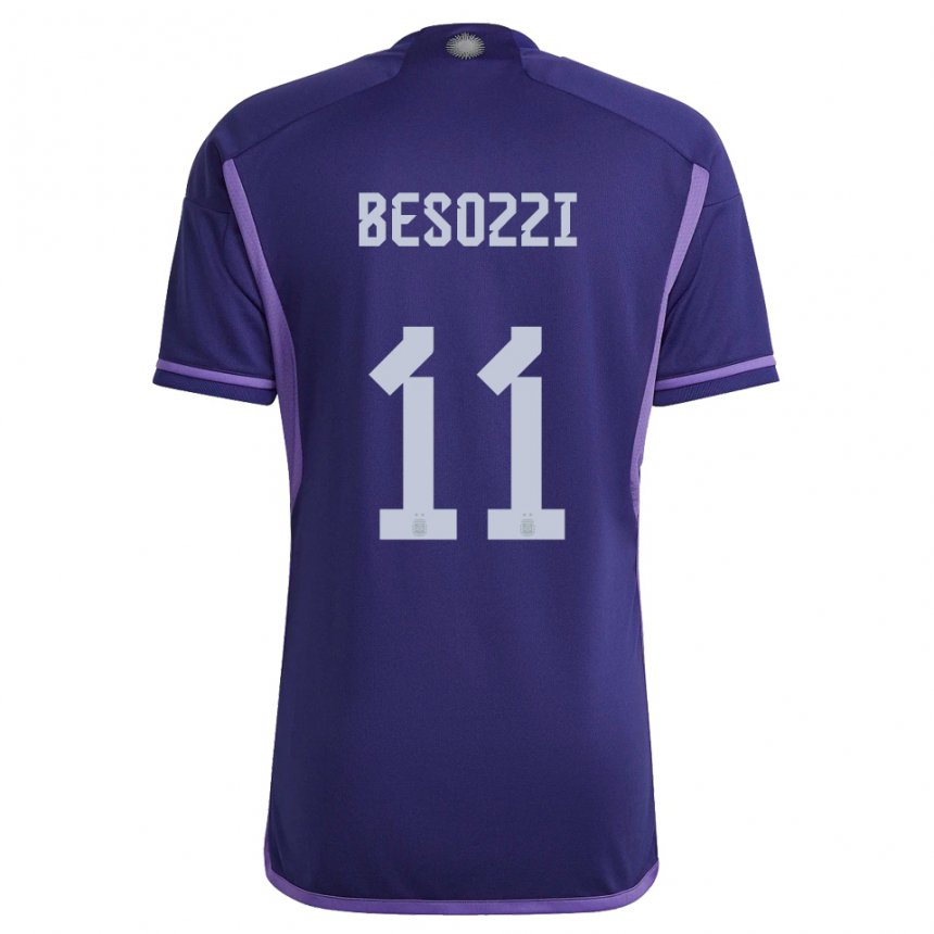 Niño Camiseta Argentina Lucas Besozzi #11 Morado 2ª Equipación 22-24 La Camisa