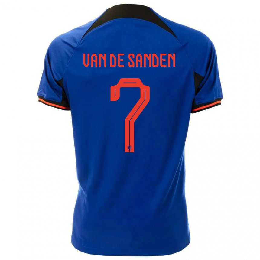 Niño Camiseta Países Bajos Shanice Van De Sanden #7 Azul Real 2ª Equipación 22-24 La Camisa