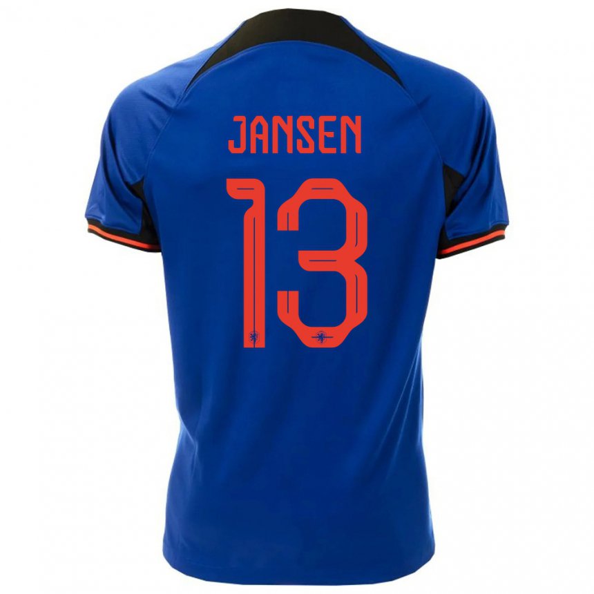 Niño Camiseta Países Bajos Renate Jansen #13 Azul Real 2ª Equipación 22-24 La Camisa