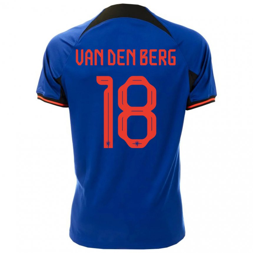 Niño Camiseta Países Bajos Rav Van Den Berg #18 Azul Real 2ª Equipación 22-24 La Camisa