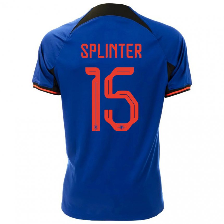 Niño Camiseta Países Bajos Ilias Splinter #15 Azul Real 2ª Equipación 22-24 La Camisa