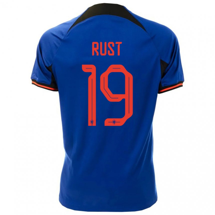 Niño Camiseta Países Bajos Fabiano Rust #19 Azul Real 2ª Equipación 22-24 La Camisa