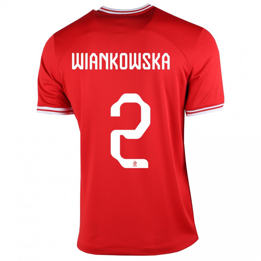 Niño Camiseta Polonia Martyna Wiankowska #2 Rojo 2ª Equipación 22-24 La Camisa