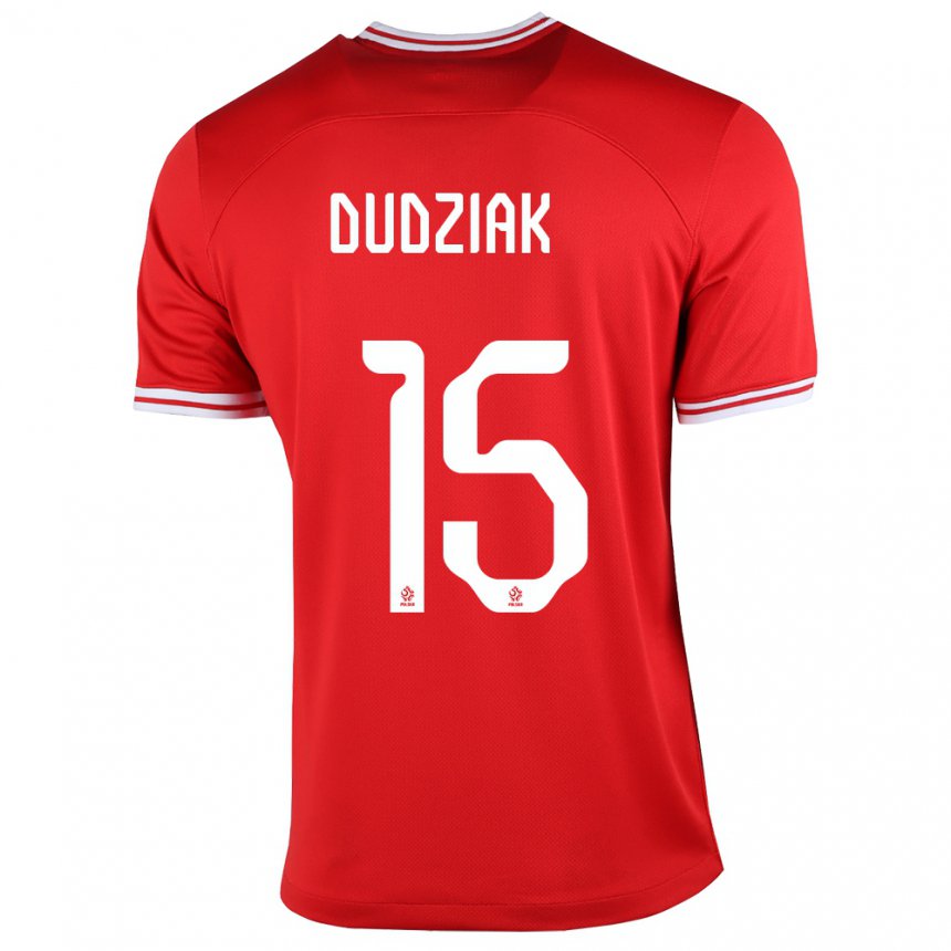 Niño Camiseta Polonia Aleksandra Dudziak #15 Rojo 2ª Equipación 22-24 La Camisa