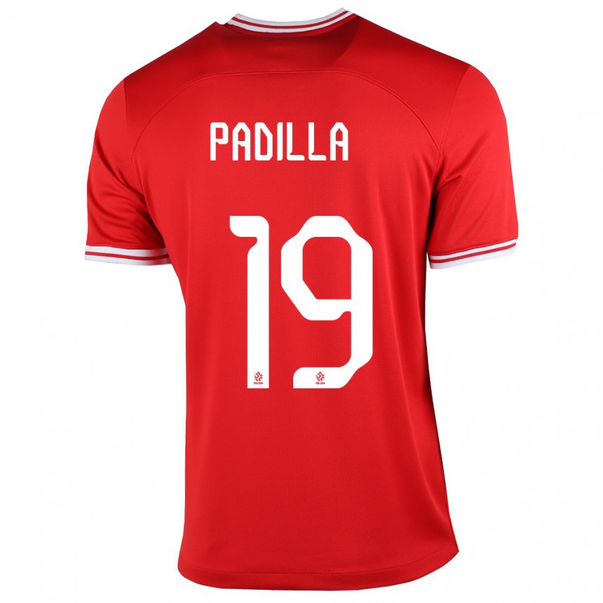 Niño Camiseta Polonia Natalia Padilla #19 Rojo 2ª Equipación 22-24 La Camisa