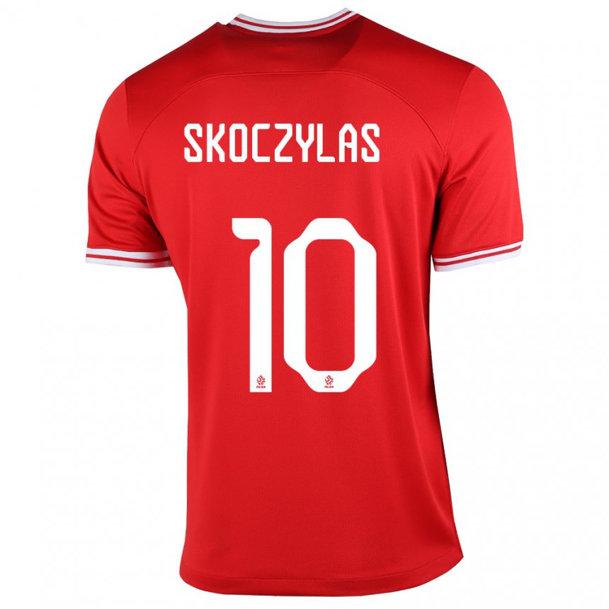 Niño Camiseta Polonia Mateusz Skoczylas #10 Rojo 2ª Equipación 22-24 La Camisa