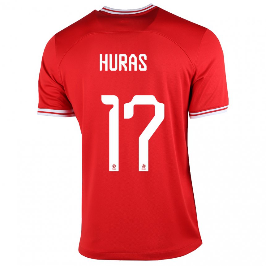 Niño Camiseta Polonia Mike Huras #17 Rojo 2ª Equipación 22-24 La Camisa