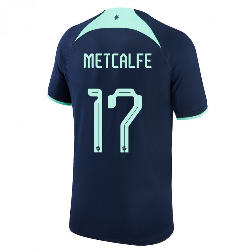 Niño Camiseta Australia Conor Metcalfe #17 Azul Oscuro 2ª Equipación 22-24 La Camisa