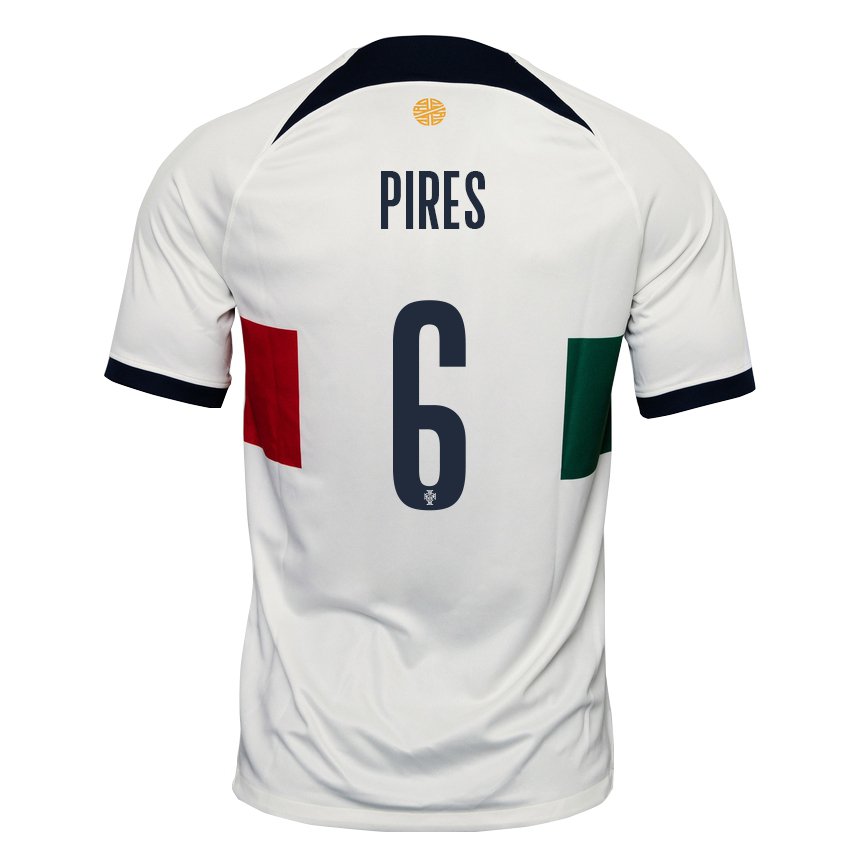 Niño Camiseta Portugal Suzane Pires #6 Blanco 2ª Equipación 22-24 La Camisa