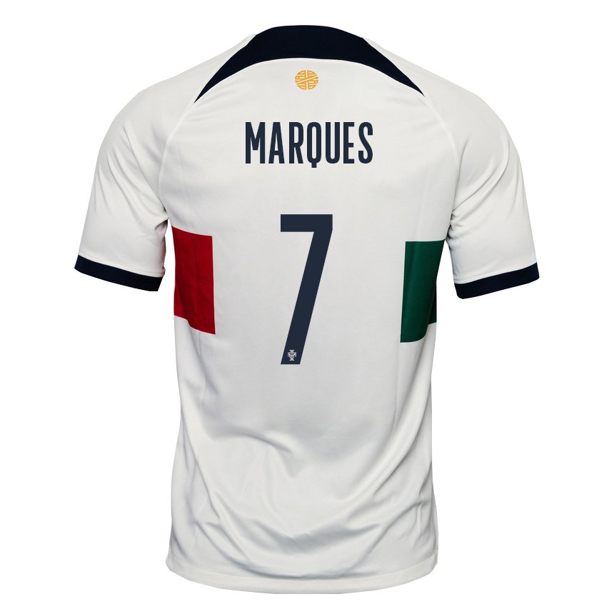 Niño Camiseta Portugal Vanessa Marques #7 Blanco 2ª Equipación 22-24 La Camisa