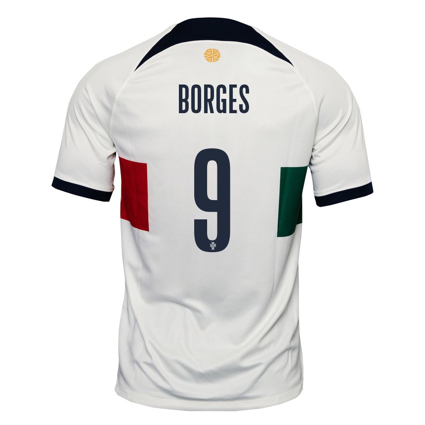 Niño Camiseta Portugal Ana Borges #9 Blanco 2ª Equipación 22-24 La Camisa