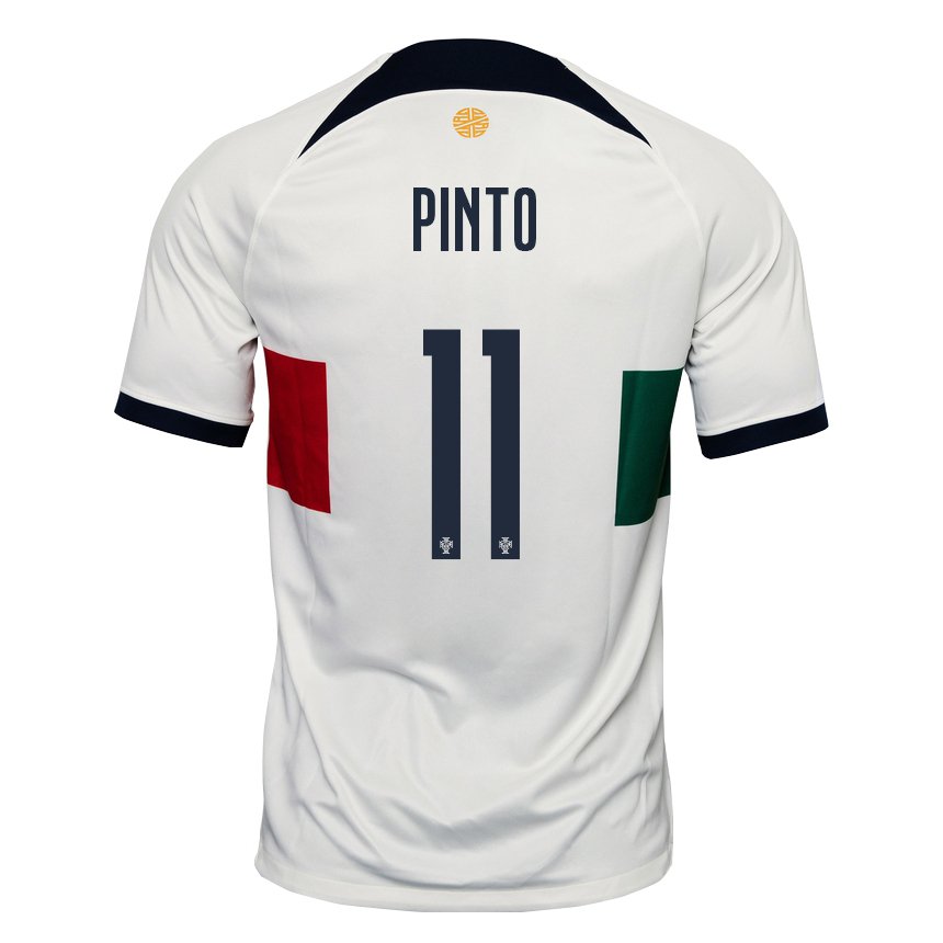 Niño Camiseta Portugal Tatiana Pinto #11 Blanco 2ª Equipación 22-24 La Camisa