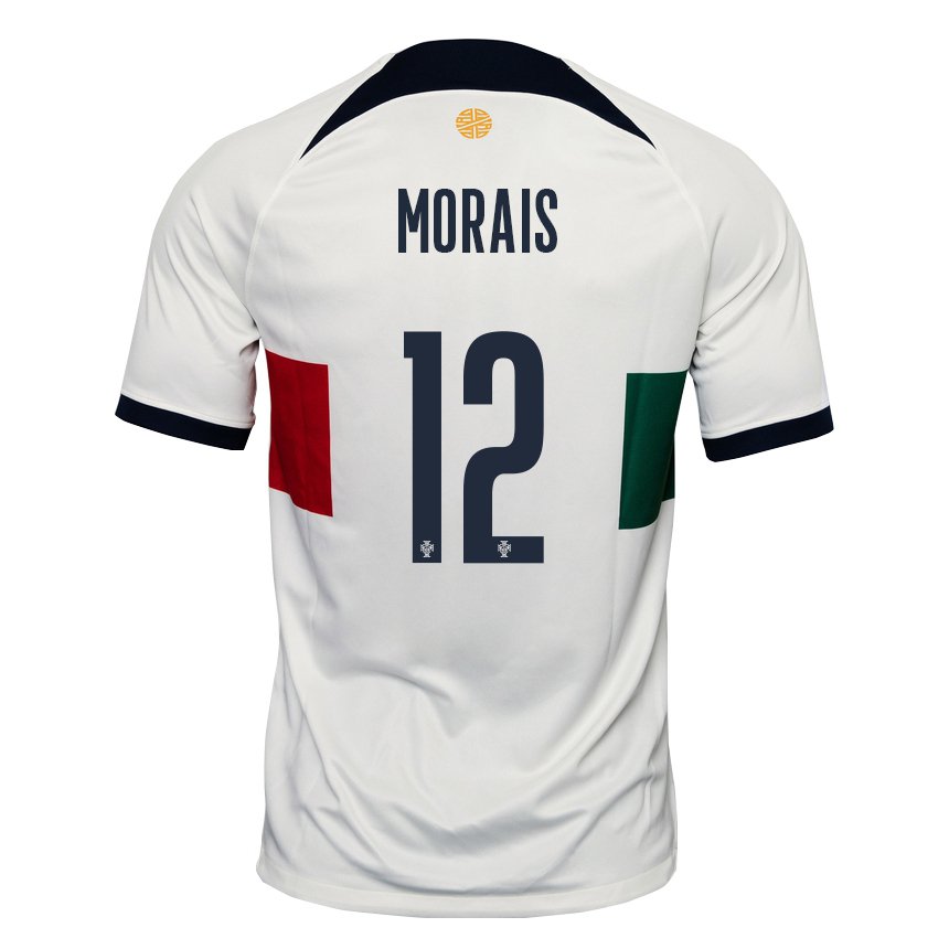 Niño Camiseta Portugal Patricia Morais #12 Blanco 2ª Equipación 22-24 La Camisa