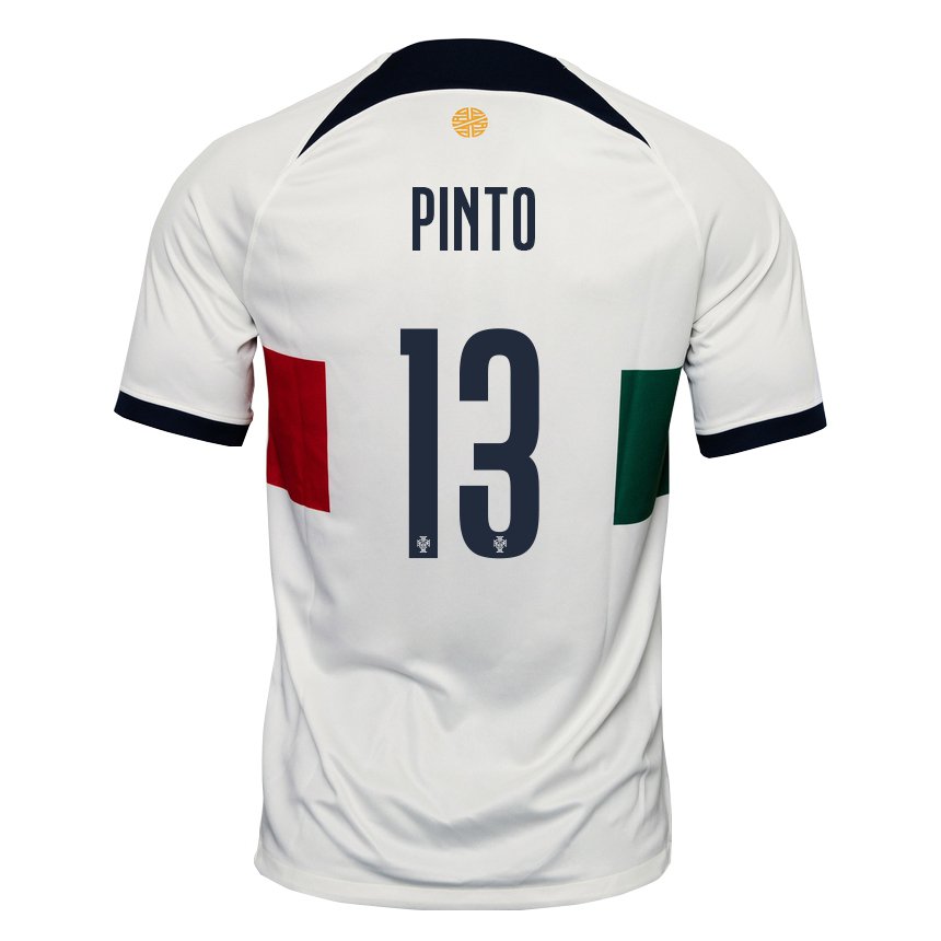 Niño Camiseta Portugal Fatima Pinto #13 Blanco 2ª Equipación 22-24 La Camisa