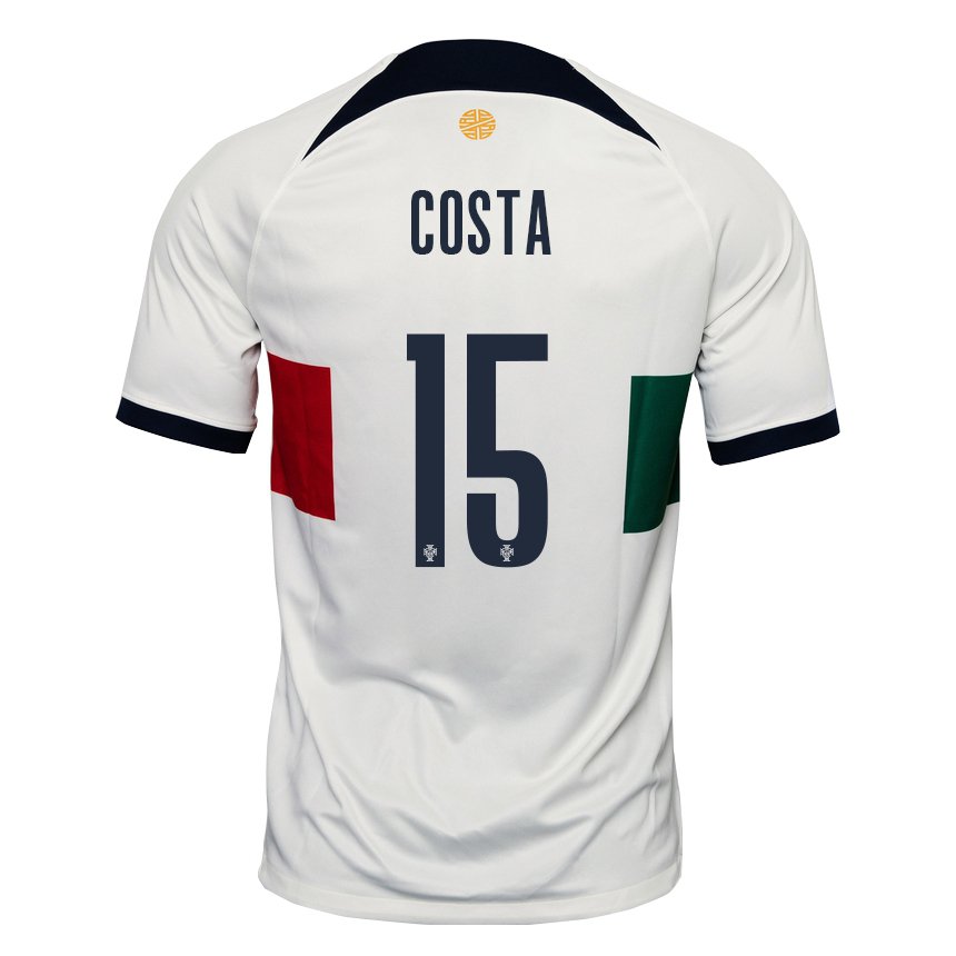 Niño Camiseta Portugal Carole Costa #15 Blanco 2ª Equipación 22-24 La Camisa