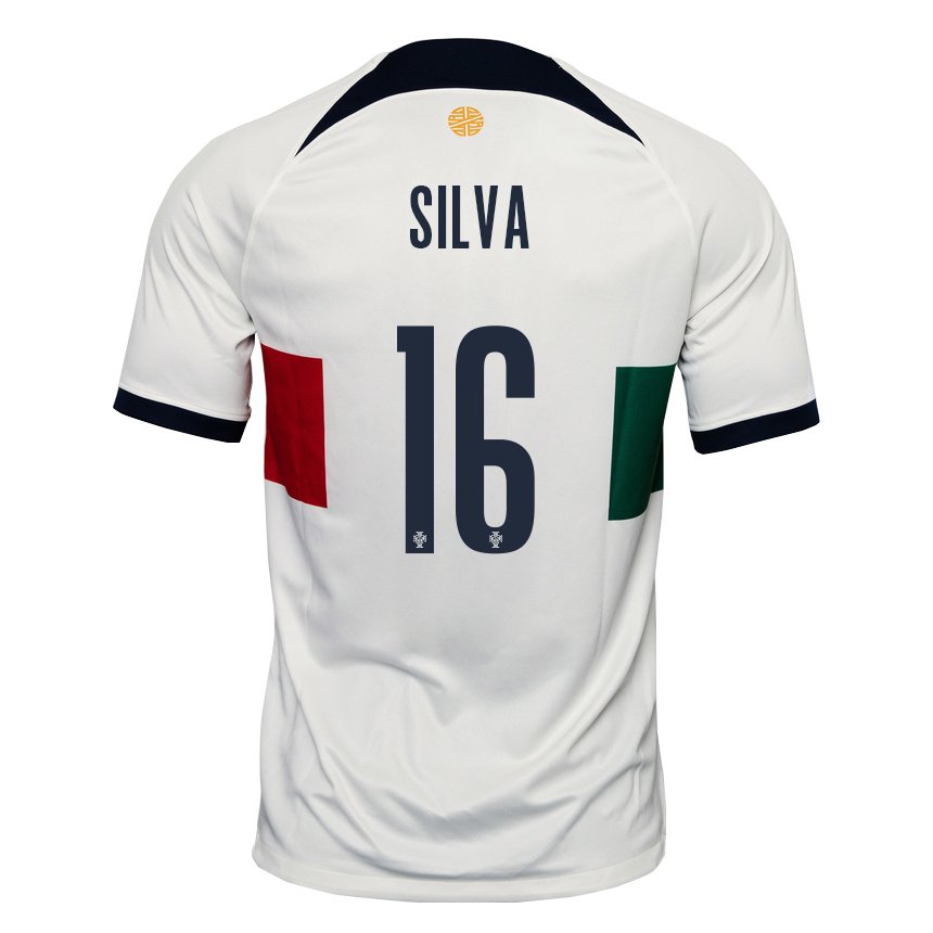 Niño Camiseta Portugal Diana Silva #16 Blanco 2ª Equipación 22-24 La Camisa