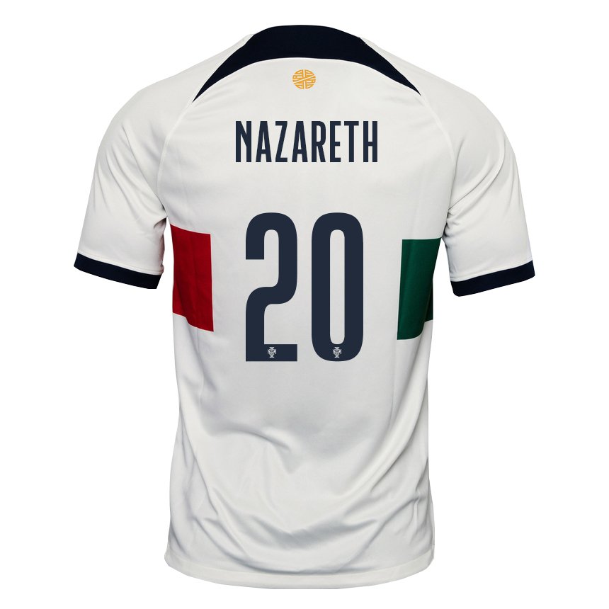 Niño Camiseta Portugal Kika Nazareth #20 Blanco 2ª Equipación 22-24 La Camisa