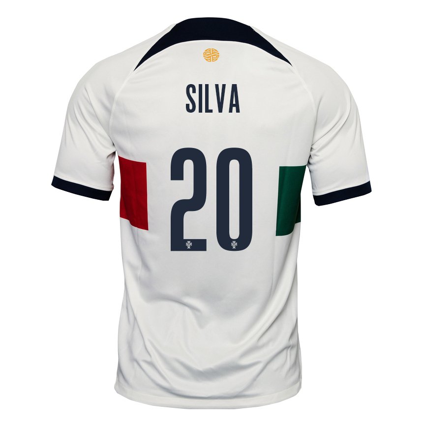 Niño Camiseta Portugal Fabio Silva #20 Blanco 2ª Equipación 22-24 La Camisa