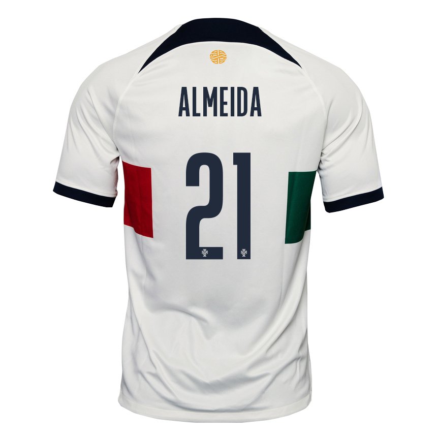 Niño Camiseta Portugal Andre Almeida #21 Blanco 2ª Equipación 22-24 La Camisa