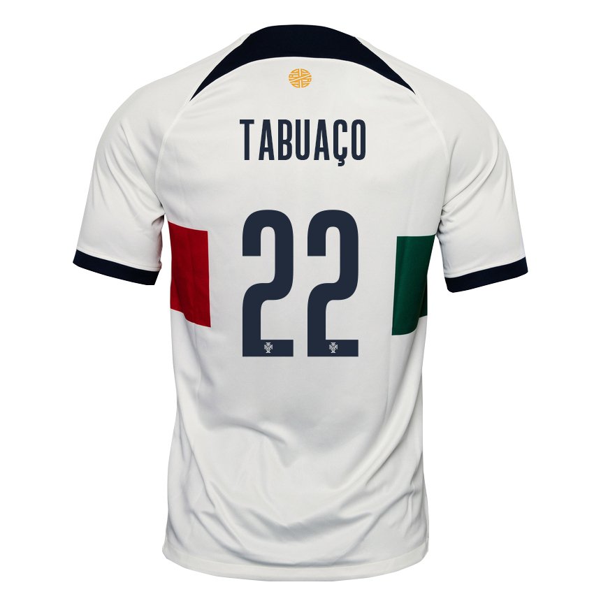 Niño Camiseta Portugal Goncalo Tabuaco #22 Blanco 2ª Equipación 22-24 La Camisa
