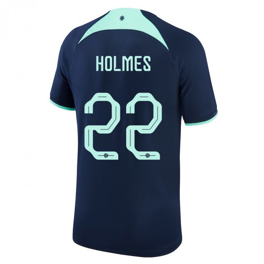 Niño Camiseta Australia Jordan Holmes #22 Azul Oscuro 2ª Equipación 22-24 La Camisa