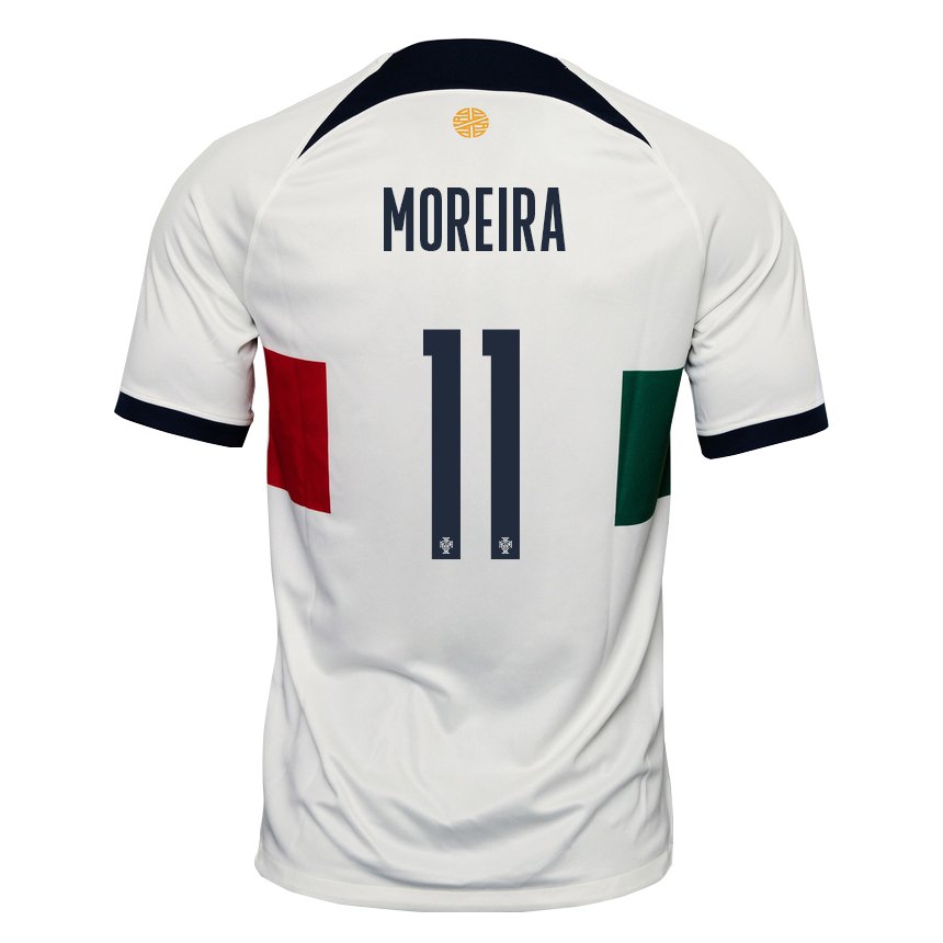 Niño Camiseta Portugal Diego Moreira #11 Blanco 2ª Equipación 22-24 La Camisa