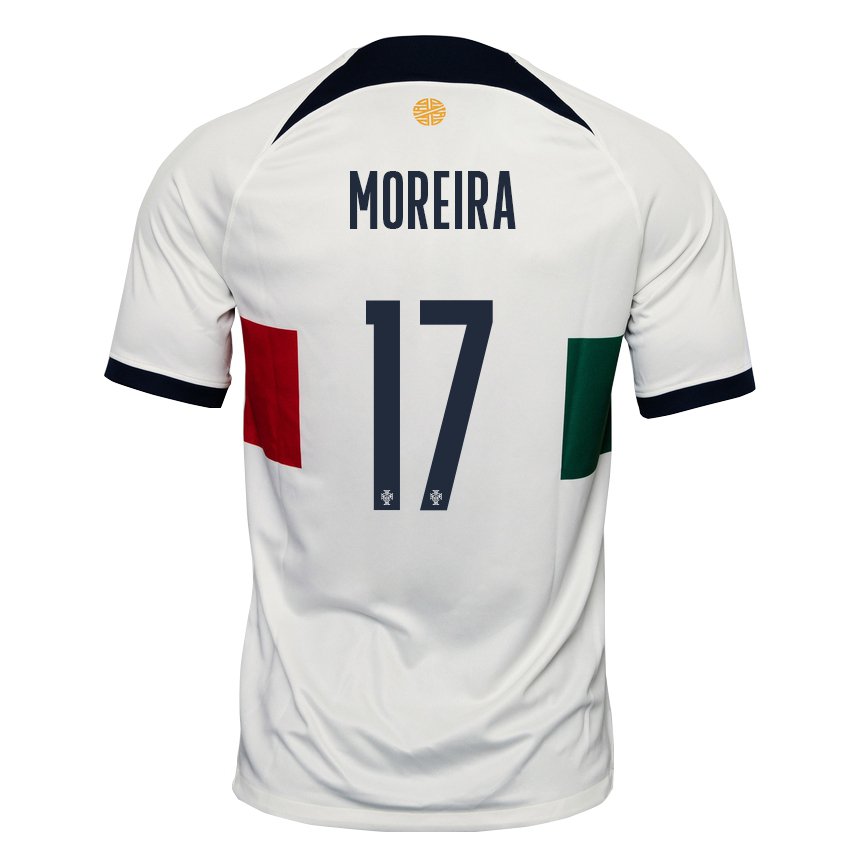 Niño Camiseta Portugal Afonso Moreira #17 Blanco 2ª Equipación 22-24 La Camisa
