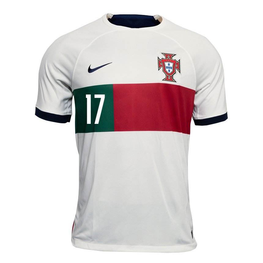 Niño Camiseta Portugal Afonso Moreira #17 Blanco 2ª Equipación 22-24 La Camisa