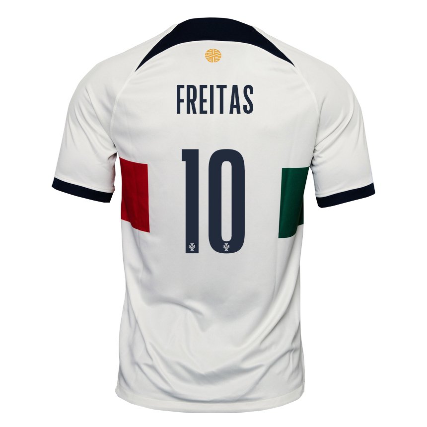 Niño Camiseta Portugal Tiago Freitas #10 Blanco 2ª Equipación 22-24 La Camisa