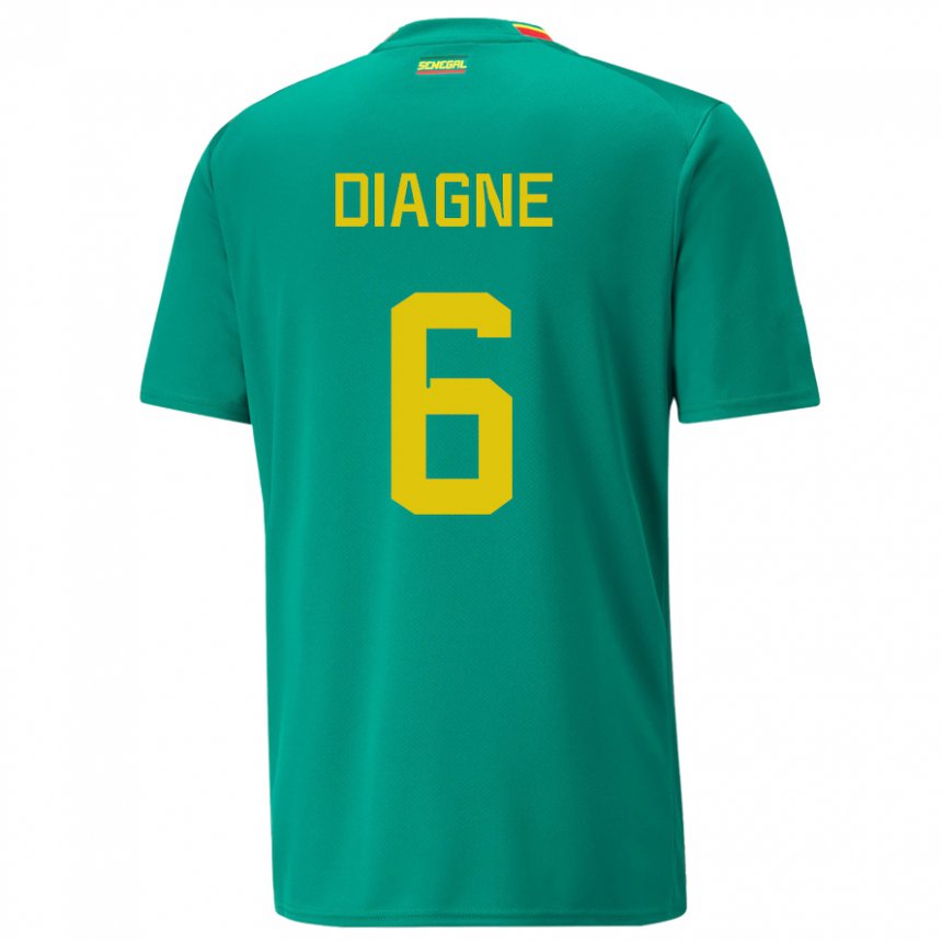 Niño Camiseta Senegal Edmee Diagne #6 Verde 2ª Equipación 22-24 La Camisa