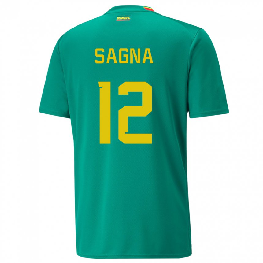 Niño Camiseta Senegal Safietou Sagna #12 Verde 2ª Equipación 22-24 La Camisa