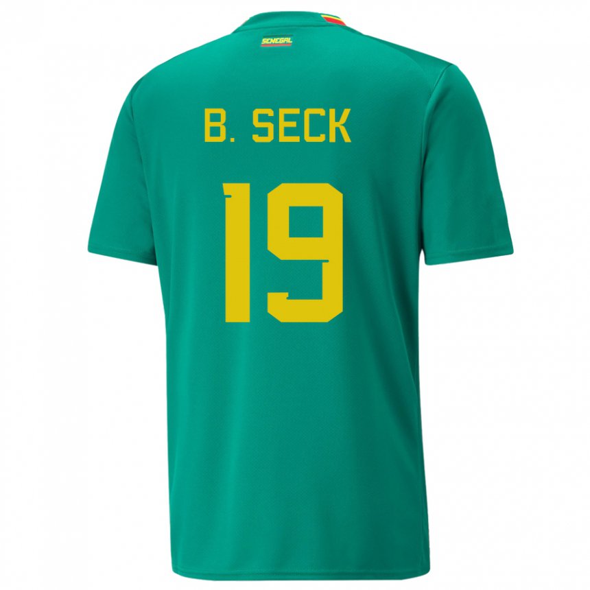 Niño Camiseta Senegal Bineta Korkel Seck #19 Verde 2ª Equipación 22-24 La Camisa