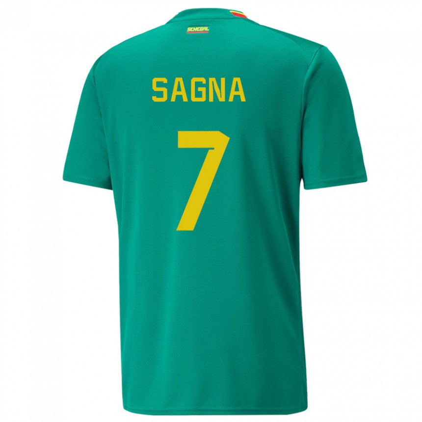 Niño Camiseta Senegal Amadou Sagna #7 Verde 2ª Equipación 22-24 La Camisa