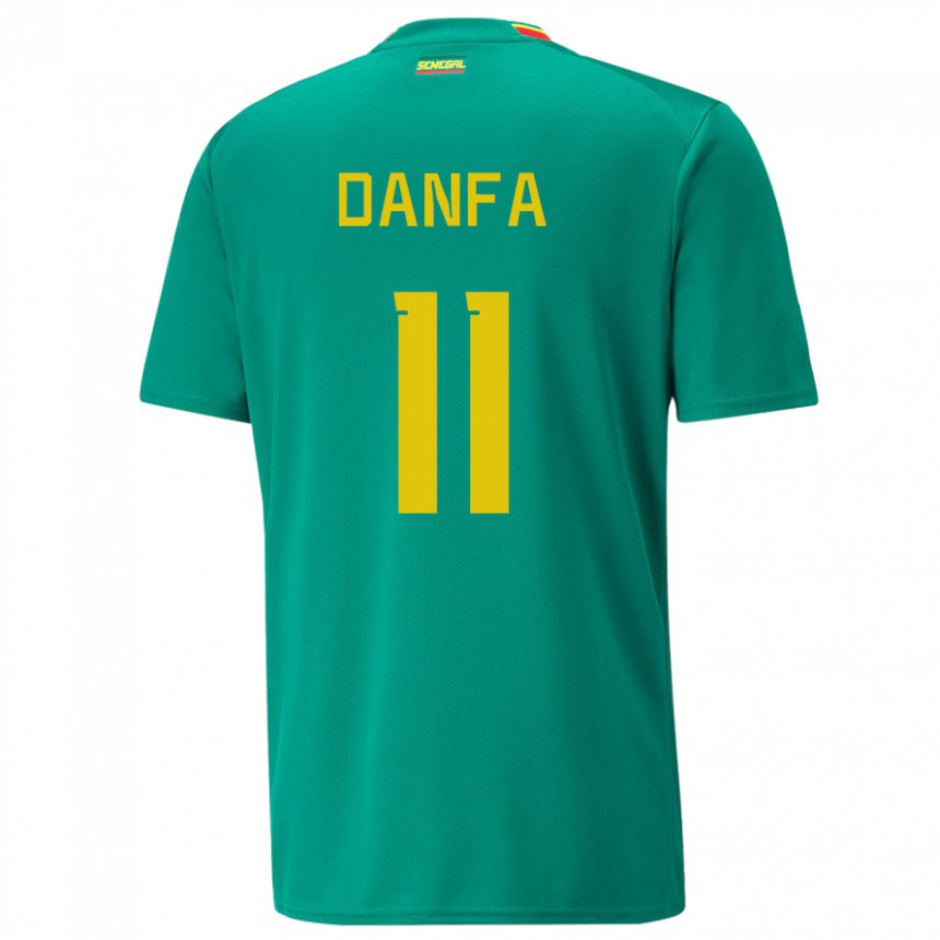 Niño Camiseta Senegal Mamadou Danfa #11 Verde 2ª Equipación 22-24 La Camisa