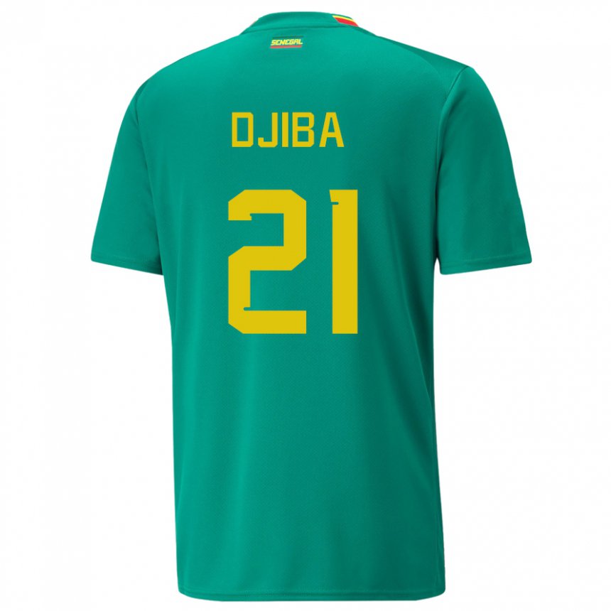 Niño Camiseta Senegal Francois Djiba #21 Verde 2ª Equipación 22-24 La Camisa