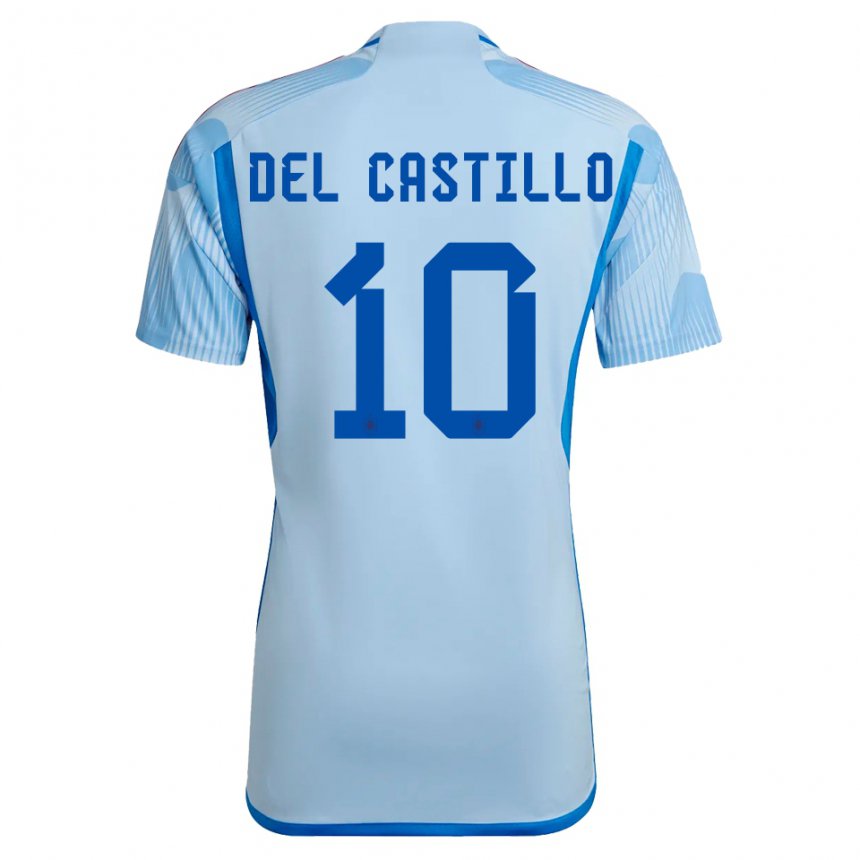 Niño Camiseta España Athenea Del Castillo #10 Cielo Azul 2ª Equipación 22-24 La Camisa