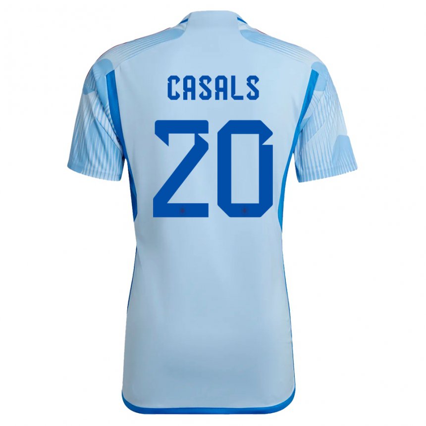 Niño Camiseta España Joel Casals #20 Cielo Azul 2ª Equipación 22-24 La Camisa