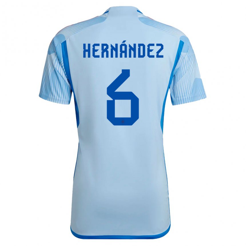 Niño Camiseta España Gerard Hernandez #6 Cielo Azul 2ª Equipación 22-24 La Camisa