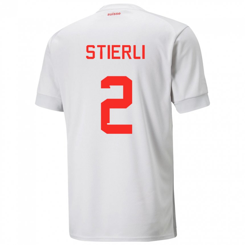 Niño Camiseta Suiza Julia Stierli #2 Blanco 2ª Equipación 22-24 La Camisa